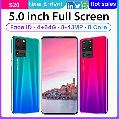 WANGFENG 5.0 Pulgadas de Pantalla HD Telefonos, Cara ID Smartphones 3800mAh Procesador de Juegos de batería 4 + 64GB Dual SIM 4G Soporte para Padre Niños