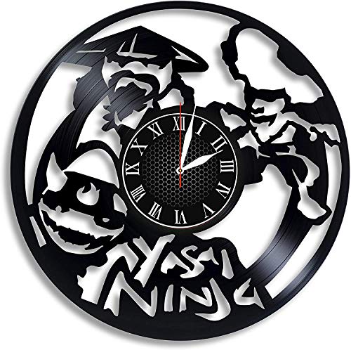 Wanggang Yasai Ninja Videojuego Disco de Vinilo Reloj de Pared Cumpleaños Año Nuevo Regalo de cumpleaños de Navidad Personalidad Creativa decoración de la Pared del diseño del hogar
