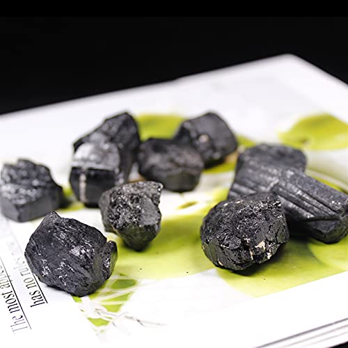 WANGJBH Piedras 50 g/Bolsa (2-3pcs) Natural Black Tourmaline Grava Piedra Retro Raw Gem Piedra Protección Craft Gemas (Size : 50g)