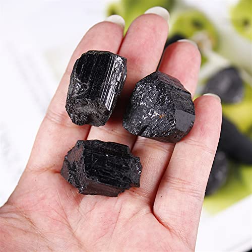 WANGJBH Piedras 50 g/Bolsa (2-3pcs) Natural Black Tourmaline Grava Piedra Retro Raw Gem Piedra Protección Craft Gemas (Size : 50g)