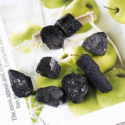 WANGJBH Piedras 50 g/Bolsa (2-3pcs) Natural Black Tourmaline Grava Piedra Retro Raw Gem Piedra Protección Craft Gemas (Size : 50g)