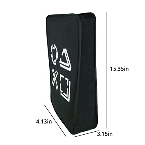 WANGYONG Cubierta Antipolvo para Consola Ps5 Protector De Sistema De Juego Personalizado Tela De Buceo Negra Premium para Playstation 5 Edición Digital Y Edición Regular Universal