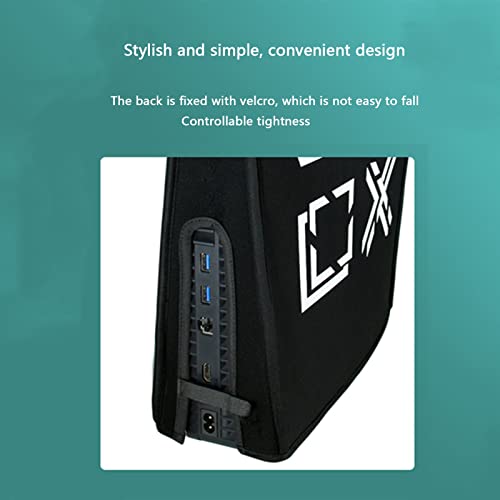 WANGYONG Cubierta Antipolvo para Consola Ps5 Protector De Sistema De Juego Personalizado Tela De Buceo Negra Premium para Playstation 5 Edición Digital Y Edición Regular Universal