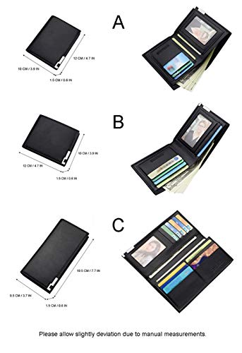 WANHONGYUE Steins Gate Juego Cartera Hombre Cuero Artificial Billetera Portatarjetas Slim Wallet 1 / B