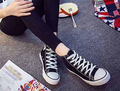 WANHONGYUE Steins Gate Juego Zapatillas Altas Zapatos de Lona con Cordones Zapatillas de Deporte Sneakers Unisex Adulto 37 EU Negro / 1