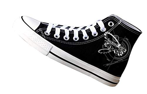 WANHONGYUE Steins Gate Juego Zapatillas Altas Zapatos de Lona con Cordones Zapatillas de Deporte Sneakers Unisex Adulto 37 EU Negro / 1