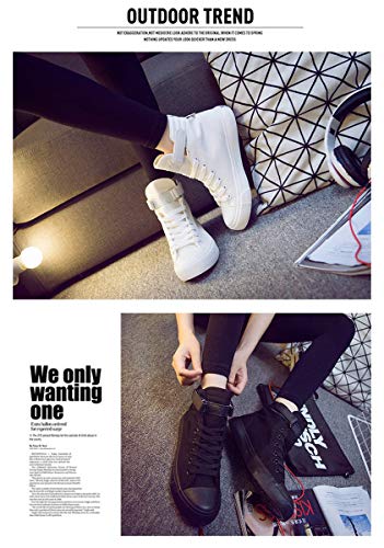 WANHONGYUE Steins Gate Juego Zapatos de Cordones Sneakers Plimsolls Zapatillas Deportivas para Hombre Mujer 35 EU Negro 3