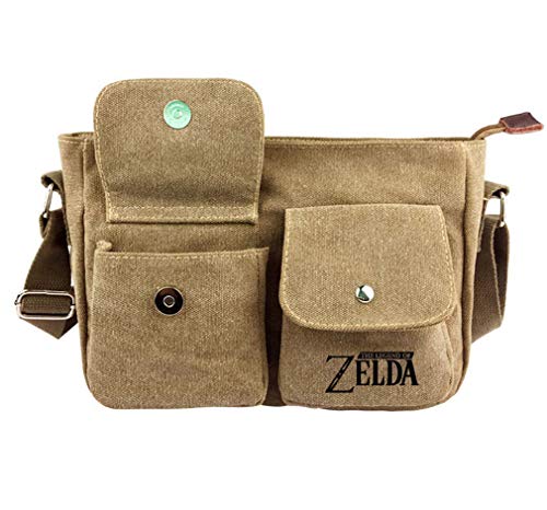 WANHONGYUE The Legend of Zelda Juego Pequeños Bolsos de Mensajero Bolso de Hombro de Lona Bolso Bandolera Bolso Casual Mini Tamaño 2