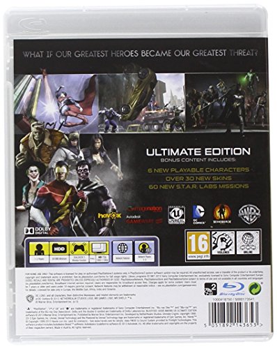Warner Bros Injustice: Gods Among Us Ultimate Edition PlayStation 3 Inglés vídeo - Juego (PlayStation 3, Lucha, Modo multijugador, T (Teen), Soporte físico)