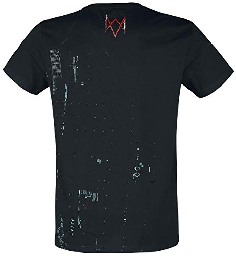 Watch Dogs Legion - Dedsec Hombre Camiseta Negro L, 100% algodón, Regular