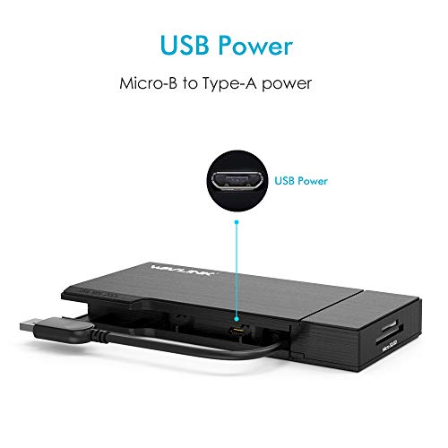 WAVLINK USB 3.0 Universal Docking Station, HDMI Dual 2K Display y Adaptador Gigabit Ethernet, Pantalla de Video y VGA a 2560x1440, Puerto USB 3.0, SD/TF Card Reader, para Windows, Mac, Android