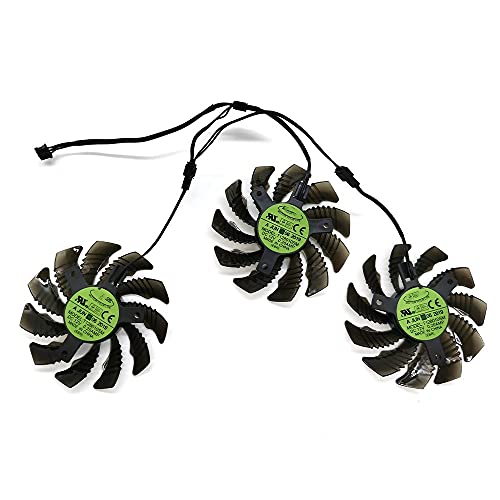 WEIWEIWEI 3pcs 3pin 7 5mm T128010SM PLD08010S12H GTX970 VGA GPU Ventilador más Fresco for gigabyte GTX 970 Tarjetas de gráficos WindForce G1 como reemplazo