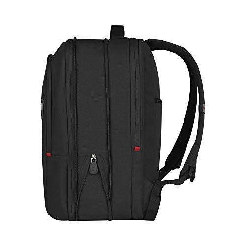 Wenger 606490 City Traveler 16" Travel Laptop Backpack, Padded Laptop Compartment with Expandable Overnight Packing Compartment in Black {24 litres}