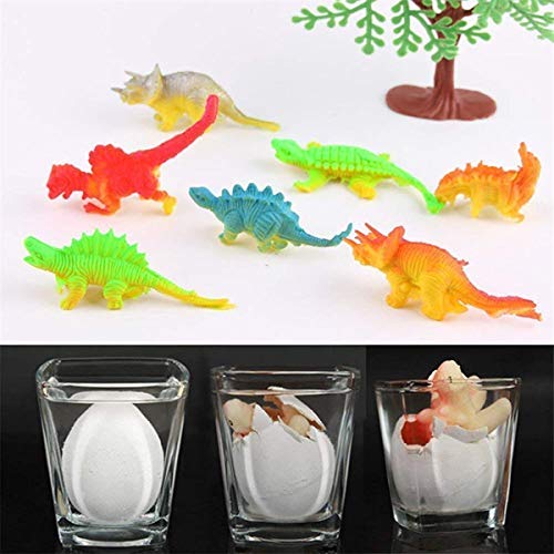 Wenosda Dino Dinosaur Dragon Eggs Hatching Growing Toy Paquete de Gran tamaño de 6 Piezas, Crack de Color