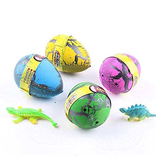 Wenosda Dino Dinosaur Dragon Eggs Hatching Growing Toy Paquete de Gran tamaño de 6 Piezas, Crack de Color