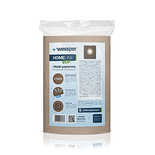 Wessper 20x Bolsas de papel para Manta Moulinex Maxum Elettrozeta Fagor Gaggia Imetec Lloyds