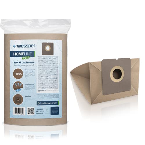 Wessper 20x Bolsas de papel para Manta Moulinex Maxum Elettrozeta Fagor Gaggia Imetec Lloyds