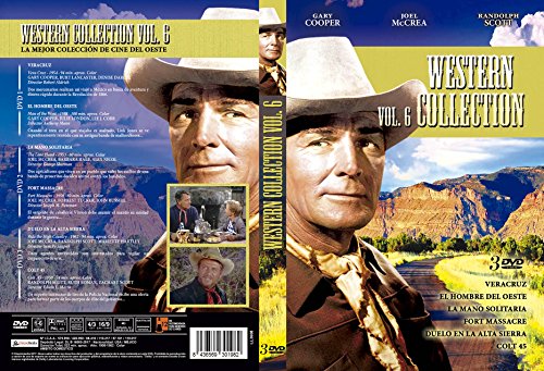 Western Collection Vol. 6: Veracruz (1954) + El Hombre del Oeste (1958) + La Mano Solitaria (1953) + Fort Massacre (1958) + Duelo en la Alta Sierra (1962) + Colt 45 (1950) [DVD]