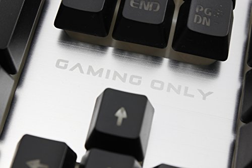 White Shark Gladiator Teclado Gaming de Metal con Cable USB Retroiluminado LED, 104+12 Fn Teclas, Gaming Keyboard, Mac y PC