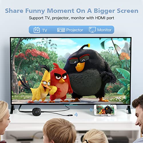 WiFi Display Dongle 4K, AGPTEK Adaptador HDMI inalámbrico WiFi Display Receiver Compatible con Android/ iOS/ PC/ TV/ Monitor/ Proyector, Miracast Airplay DLNA Chrome