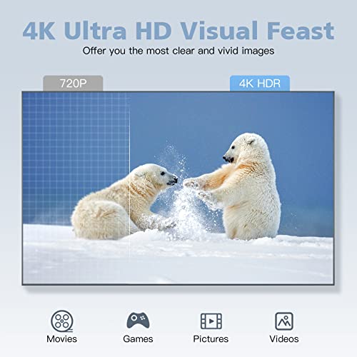 WiFi Display Dongle 4K, AGPTEK Adaptador HDMI inalámbrico WiFi Display Receiver Compatible con Android/ iOS/ PC/ TV/ Monitor/ Proyector, Miracast Airplay DLNA Chrome