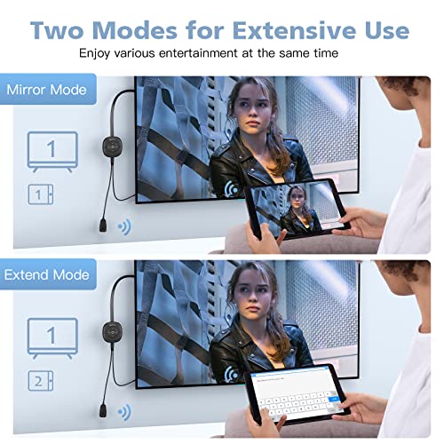 WiFi Display Dongle 4K, AGPTEK Adaptador HDMI inalámbrico WiFi Display Receiver Compatible con Android/ iOS/ PC/ TV/ Monitor/ Proyector, Miracast Airplay DLNA Chrome