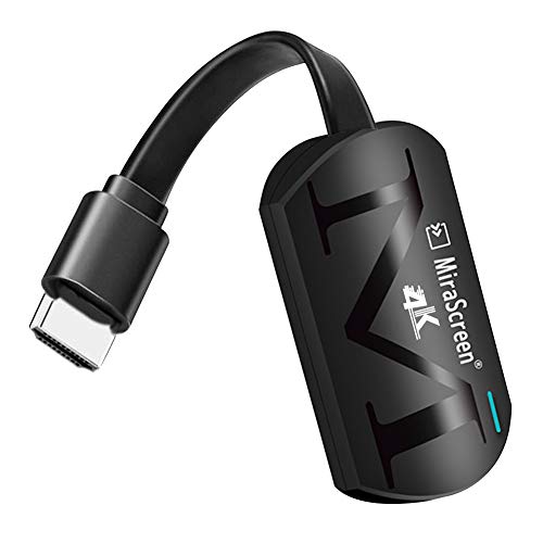 WiFi Display Dongle, Adaptador de Pantalla Inalámbrico 4K HDMI Wireless Display Receiver Soporte Miracast Airplay DLNA para Chromecast/Android/iOS/PC/TV/Proyector/Monitor