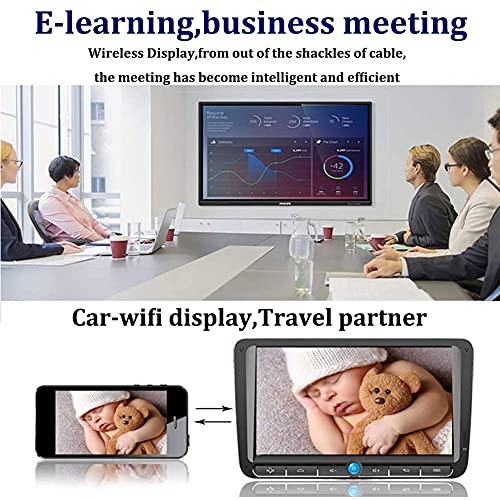 WiFi Pantalla Dongle, 1080P Display Dongle chromecast, Pantalla Mirroring ​Adaptador para iOS/Youtube/Android/Windows/Miracast/Mac OS para TV/proyector- Negr