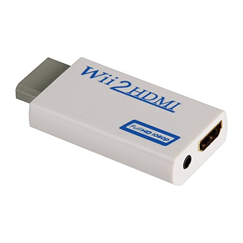 Wii convertidor HDMI/HDMI Converter para Wii – Wii Balance señal a 720p y 1080p – Soporta Todos los Modos de anuncios (Wii NTSC 480i 480p, 576i PAL) – con Audio estéreo 3,5 mm Jack