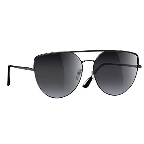 Wijider Gafas De Sol Hombres,Gafas De Sol Mujer Moda Flat Top Gafas De Sol Mujer Vintage Retro Metal Twin Beams Shades Mirror Uv400 B