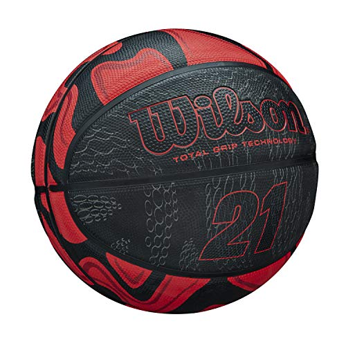 Wilson WTB2103XB07 Balón de Baloncesto, 21 Series, Tamaño 7, Cubierta de Goma