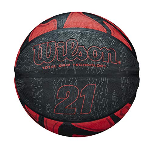 Wilson WTB2103XB07 Balón de Baloncesto, 21 Series, Tamaño 7, Cubierta de Goma