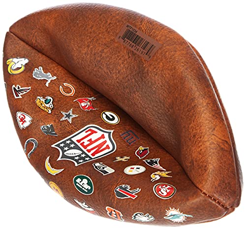 Wilson WTF1758XBNF32 Pelota de fútbol Americano JR Throwback 32 Team Logo con los Logos de la NFL, para niños y Adolescentes, Marrón, Talla Única