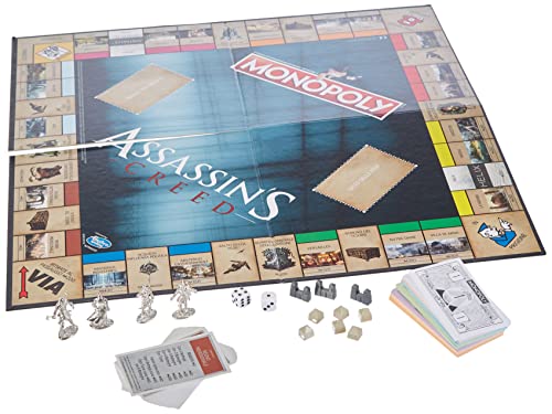 Winning Moves- Monopoly-Assassin'S Creed, Color Azul, 1