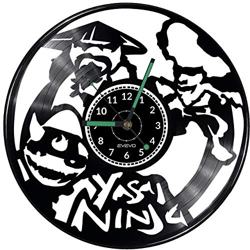 WoD Yasai - Reloj de Pared de Vinilo, diseño Retro de Videojuego Ninja, Reloj Grande, Reloj, decoración, Buen Regalo