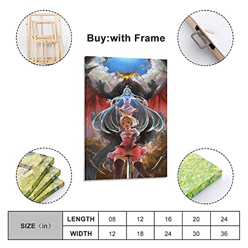 WOHEN Póster de granblue Fantasy versus djeeta en lienzo y arte de la pared con impresión moderna para dormitorio familiar de 50 x 75 cm