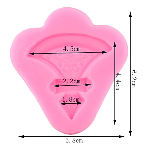 WOJING Molde de Silicona Hacha Molde de Silicona Sugarcraft Fondant Decoración de Pastel Herramientas DIY Moldes para Hornear Moldes de Caramelo Molde de Arcilla Chocolate Gumpaste Moldes