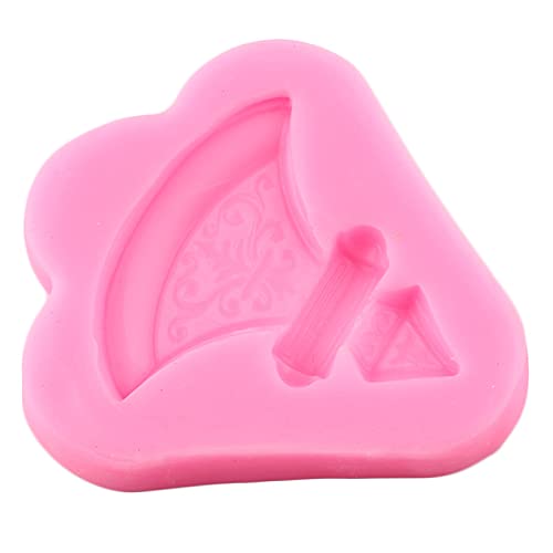 WOJING Molde de Silicona Hacha Molde de Silicona Sugarcraft Fondant Decoración de Pastel Herramientas DIY Moldes para Hornear Moldes de Caramelo Molde de Arcilla Chocolate Gumpaste Moldes