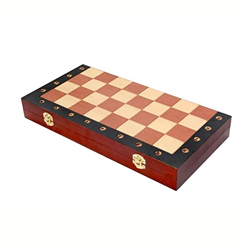Wooden International Chess Set Folding Chess Board New Zealand Pine Travel Game Board Chess Entertainment Children Gifts(Puzzle Entertainment Party)