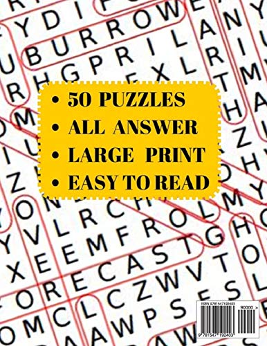 Word Search Large Print Puzzles Books: Word Search 50 Puzzles Large Print