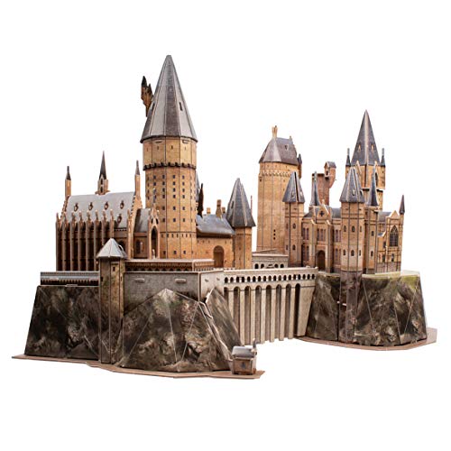 World Brands- Harry Potter-Castillo de Hogwarts Puzzles 3D, Kit de Construcción, Multicolor (Cubic Fun DS1013H)