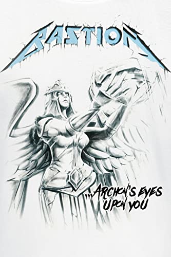 World of Warcraft Shadowlands - Archon's Eyes Upon You Hombre Camiseta Blanco L, 100% algodón, Regular