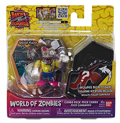 World of Zombies Zombies-44275 Pack de Dos Z.K. Rockstar y Figura Sorpresa (Bandai 44275), Multicolor