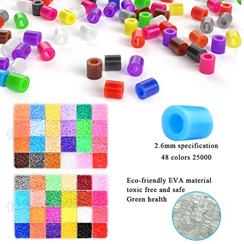 WOWOSS 13000 Cuentas Colores de 2,6 mm, Kit de Cuentas y Muchos Accesorios para Actividades Creativas y Manualidades Infantiles (24 Colores)