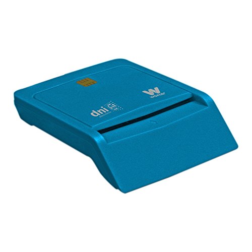 Woxter Lector DNI Electrónico Azul - Lector de DNI Electrónico Inteligente, DNI 3.0, Plug & Play, Compatible con PC y Mac