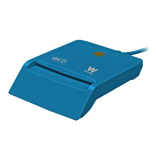 Woxter Lector DNI Electrónico Azul - Lector de DNI Electrónico Inteligente, DNI 3.0, Plug & Play, Compatible con PC y Mac