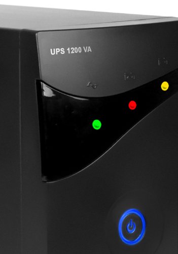 Woxter UPS 1200 VA - Sistema SAI de alimentación ininterrumpida SAI (1200VA/720 watts, Autonomía aproximativamente 20-30 minutos), Fuente de alimentación Continua, 3 tomas Schuko