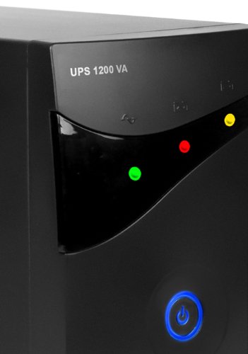 Woxter UPS 1200 VA - Sistema SAI de alimentación ininterrumpida SAI (1200VA/720 watts, Autonomía aproximativamente 20-30 minutos), Fuente de alimentación Continua, 3 tomas Schuko