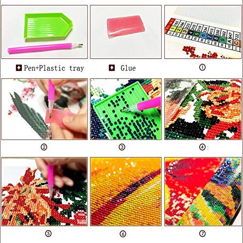 woyaofal DIY 5D Diamante Pintura DIV Mickey Minnie Mouse jardín de Flores costero Kits completos Arte niños Pintura 40X50CM