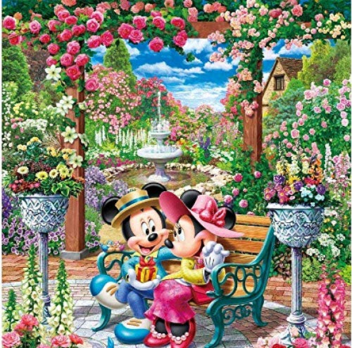 woyaofal DIY 5D Diamante Pintura DIV Mickey Minnie Mouse jardín de Flores costero Kits completos Arte niños Pintura 40X50CM